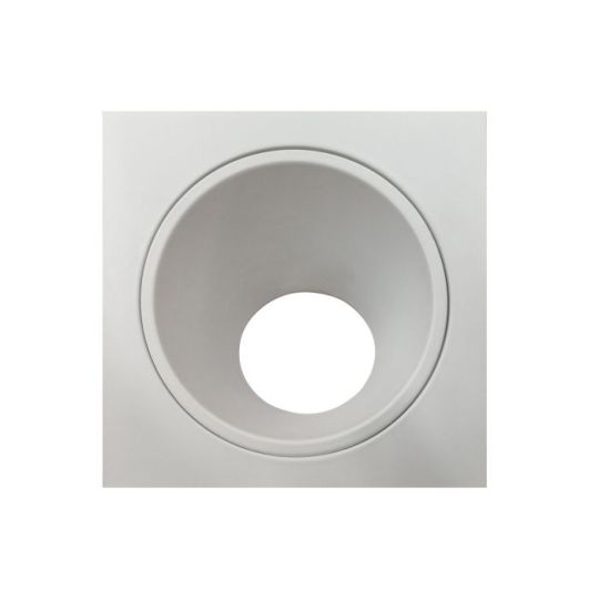Mantra Brandon Recessed Downlight Square 1 x GU10 (Max 12W) Matt White Cut Out: 98mm Lampholder Included