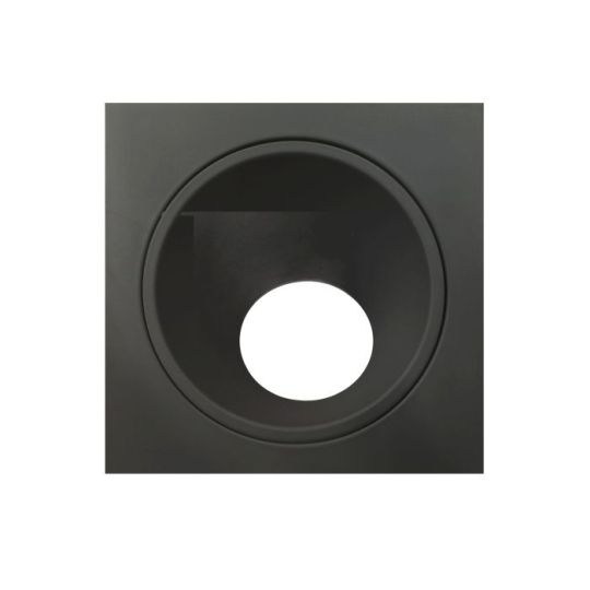 Mantra Brandon Recessed Downlight Square 1 x GU10 (Max 12W) Matt Black Cut Out: 98mm Lampholder Included