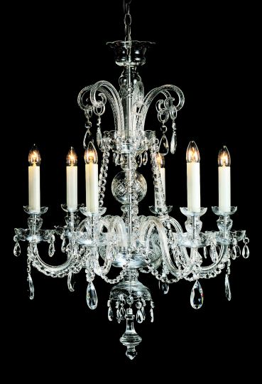 Impex CB125247/06 Liberec  Series Decorative 6 Light Chrome Ceiling Light