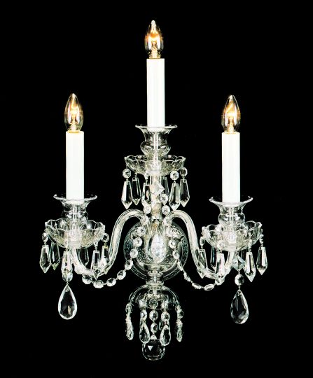 Impex CB225082/03/WB Abertamy  Series Decorative 3 Light Chrome Wall Light
