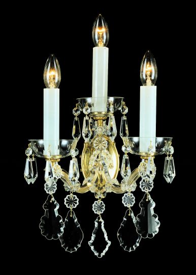 Impex CB249039/03/WB Misto  Series Decorative 3 Light Gold Wall Light