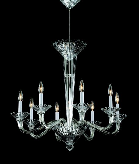 Impex CB301166/08/CH Tetra  Series Decorative 8 Light Chrome Ceiling Light