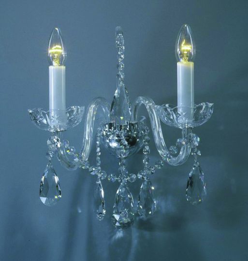 Impex CB301167/02/WB/CH Bila  Series Decorative 2 Light Chrome Wall Light