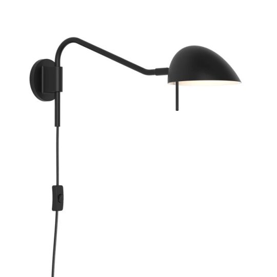Astro Serge Plug-In Reading Light in Matt Black
