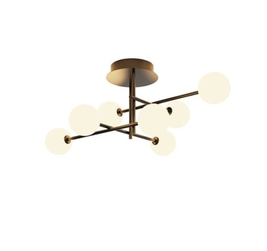 Mantra Cellar Semi Flush 7 Light Replaceable 5W LEDs 4000K Black