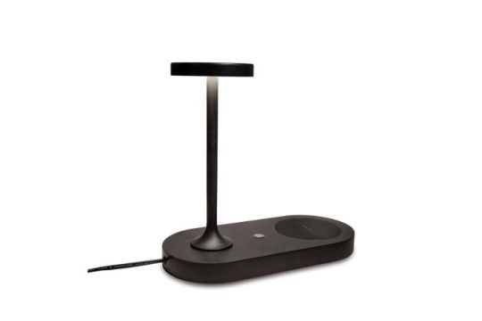 Mantra Ceres Table Lamp With Mobile Phone Induction Charger & USB Charger 6W LED 3000K 450lm Black 3yrs Warranty