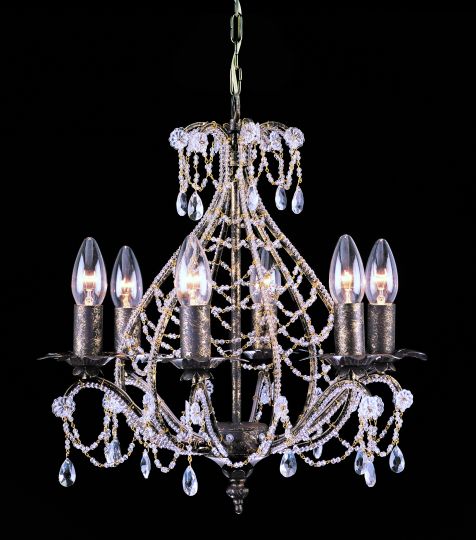 Impex CF04716/06/ABR Montpellier  Series Decorative 6 Light Antique Bronze Ceiling Light