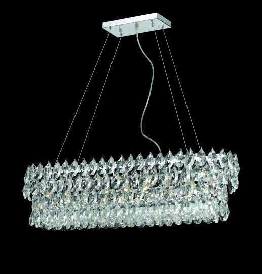 Impex CF112022/09/CH Palermo  Series Decorative 9 Light Chrome Ceiling Light