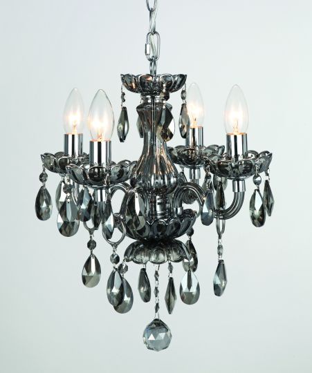 Impex CF211093/04/SMK Rodeo  Series Decorative 4 Light Chrome Ceiling Light
