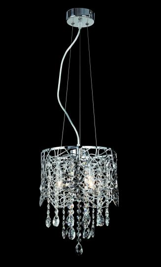 Impex CFH211092/03/CH Suri  Series Decorative 3 Light Chrome Ceiling Light
