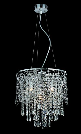 Impex CFH211092/04/CH Suri  Series Decorative 4 Light Chrome Ceiling Light