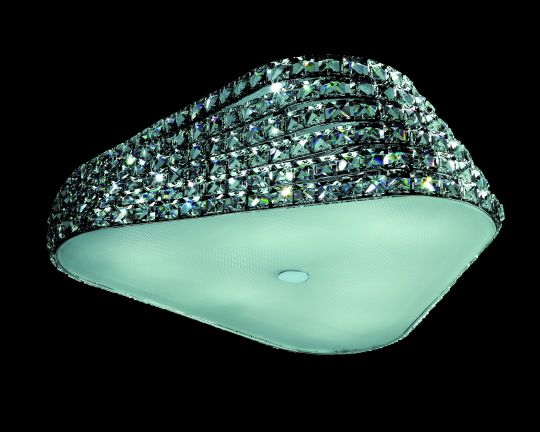 Impex CFH211131/06/CLR/PL Tia  Series Decorative 6 Light Chrome Ceiling Light
