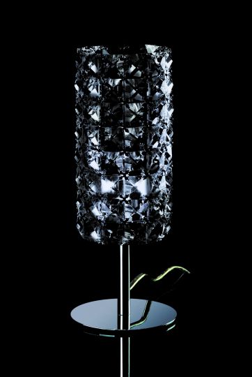Impex CFH211151/TL/SMK/CH Veta  Series Decorative 1 Light Chrome Table Lamp
