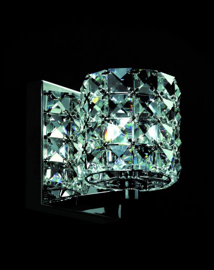 Impex CFH211151/WB/CLR/CH Veta  Series Decorative 1 Light Chrome Wall Light