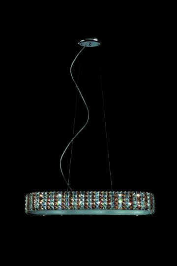 Impex CFH211232/06/AMB/CH Agora  Series Decorative 6 Light Chrome Ceiling Light