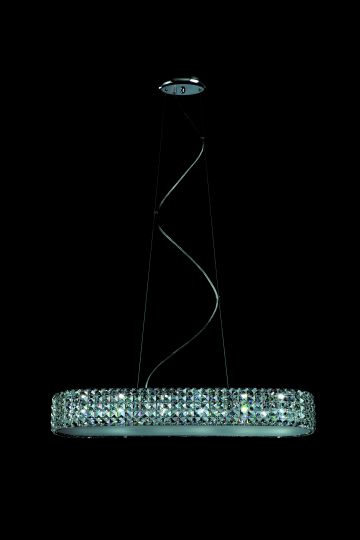Impex CFH211232/06/CLR/CH Agora  Series Decorative 6 Light Chrome Ceiling Light