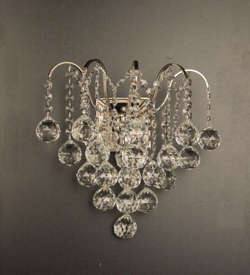 Impex CFH401091/02/WB/CH Emmie Series Decorative 2 Light Chrome Wall Light