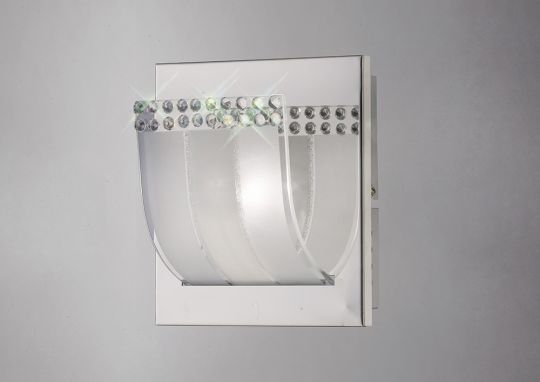 Diyas IL31290 Charis Wall Lamp Switched 1 Light Polished Chrome/Glass/Crystal