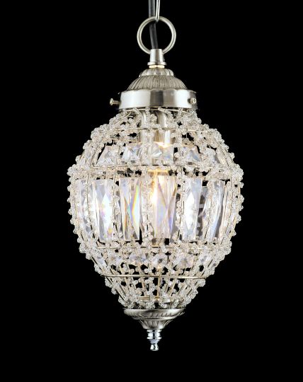 Impex CO01219/01/S Bombay  Series Decorative 1 Light Satine Nickel Ceiling Light