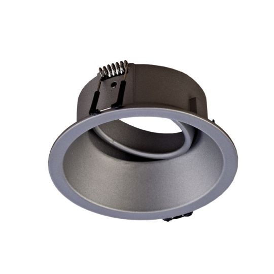Mantra Comfort 9.6cm Round Downlight GU10 Matt Silver Cut Out: 85mm Lampholder Included