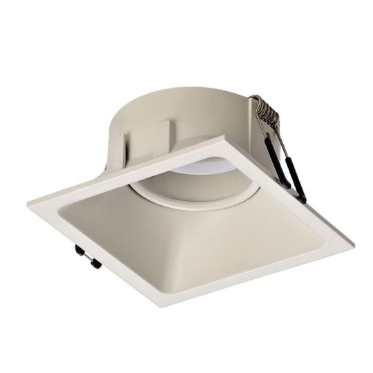 Mantra Comfort 9.2cm Square Downlight GU10 Matt White Cut Out: 80x80mm Lampholder Included