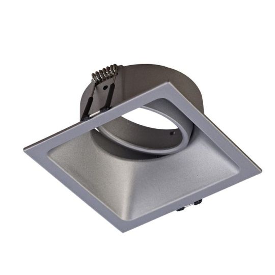 Mantra Comfort 9.2cm Square Downlight GU10 Matt Silver Cut Out: 80x80mm Lampholder Included