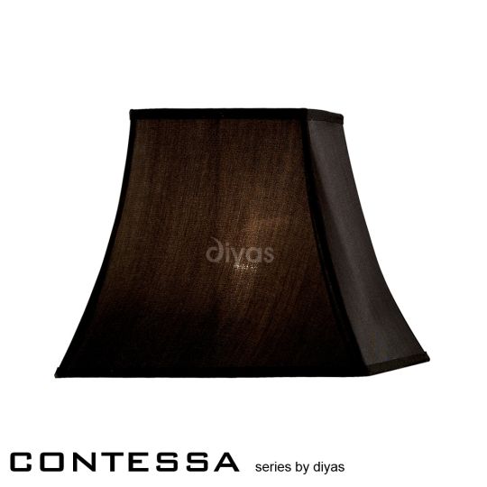 Diyas Lighting ILS20242 - Contessa Square Small-Medium Shade Black