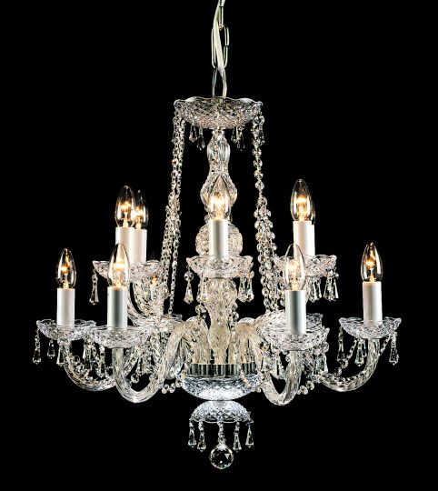 Impex CP00071/12/CH Modra Series Decorative 12 Light Chrome Ceiling Light