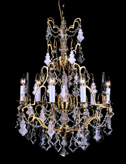 Impex CP00669/6+1/FG Montmartre  Series Decorative 6+1 Light French Gold  Ceiling Light