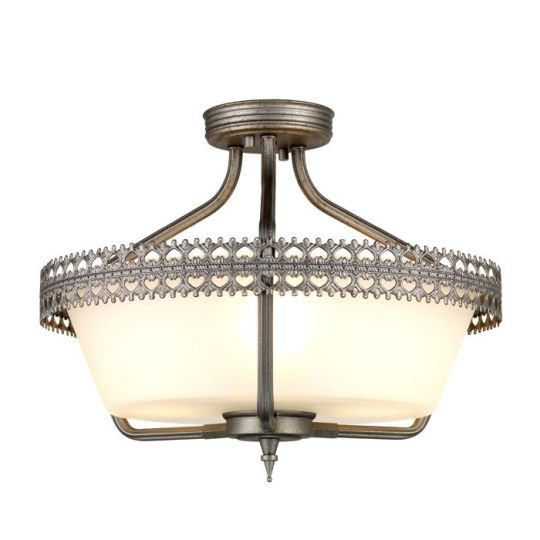 Elstead Lighting Crown 3 Light Semi-Flush/Pendant