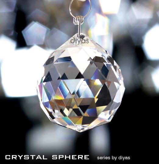 Diyas C10040 Crystal Sphere Without Ring Clear 40mm
