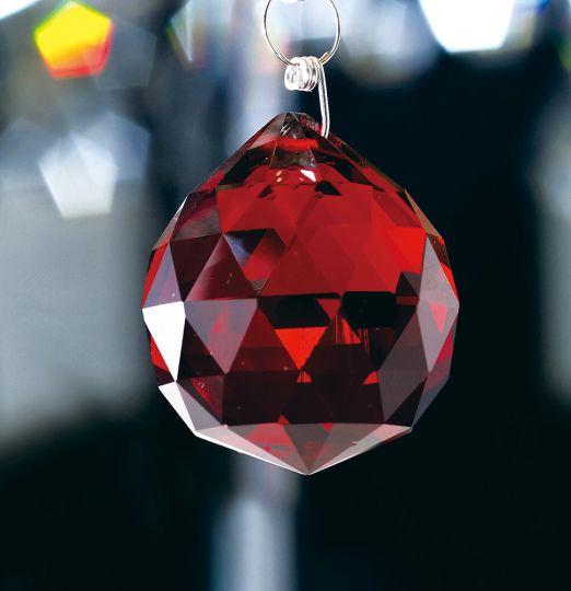 Diyas C10035 Crystal Sphere Without Ring Red 30mm