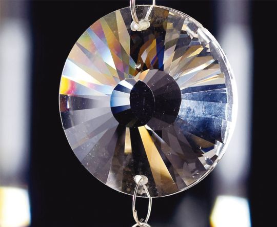 Diyas C40050 Crystal Disc Without Ring Sun Clear 45mm 2 Holes