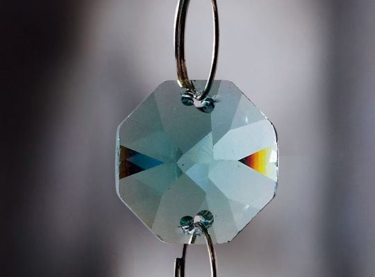Diyas C50006 Crystal Octagon Without Ring Turquoise 14mm