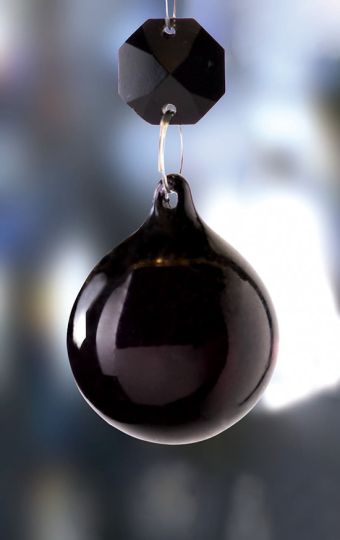 Diyas C60033 Glass Ball Black Without Ring 30mm