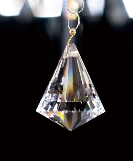 Diyas C70101 Crystal Pyramid Without Ring Smoked 30mm