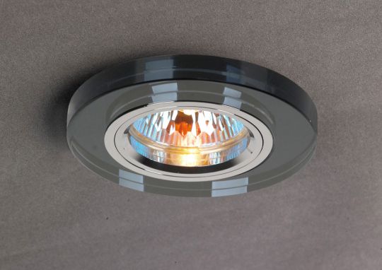 Diyas IL30806BL Crystal Downlight Shallow Round Rim Only Black IL30800 Required To Complete The Item