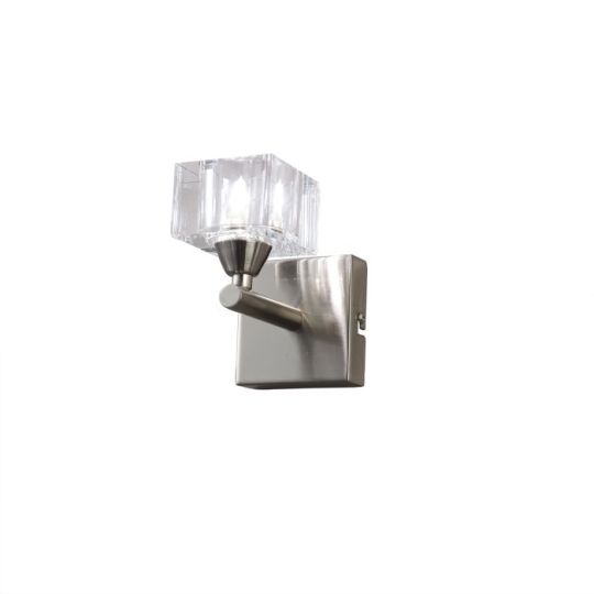 Mantra Cuadrax Wall Lamp 1 Light G9 Satin Nickel