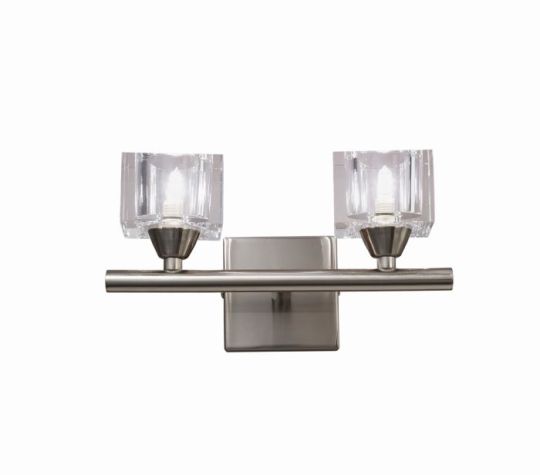 Mantra Cuadrax Wall Lamp 2 Light G9 Satin Nickel