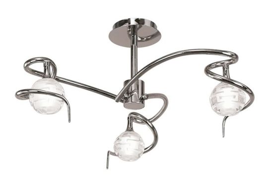 Mantra Dali Semi Flush 3 Light G9 Polished Chrome