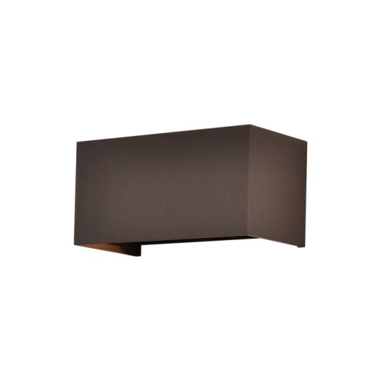 Mantra Davos Rectangle Wall Lamp 4 x 6W LED 3000K 2200lm IP54 Rust Brown 3yrs Warranty