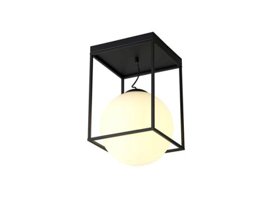 Mantra Desigual Large Short Semi Flush 1 Light E27 Matt Black
