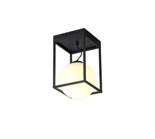 Mantra Desigual Small Short Semi Flush 1 Light E27 Matt Black