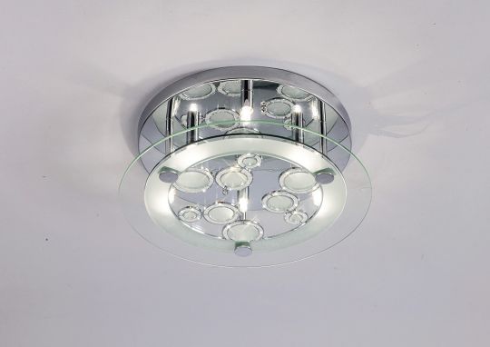Diyas IL30984 Destello Ceiling Round With Circle Pattern 6 Light Round Polished Chrome/Crystal