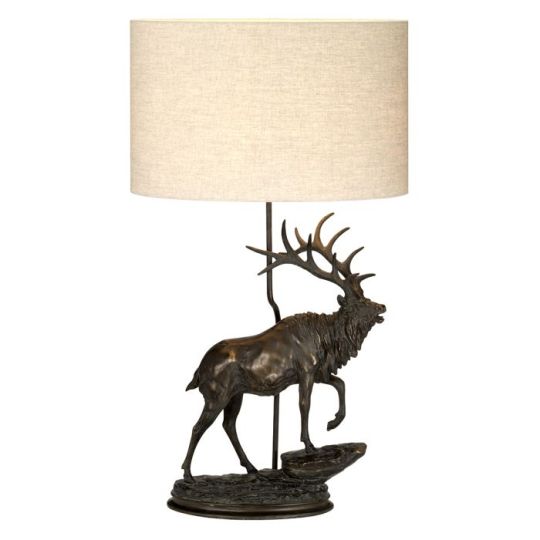 Designer's Lightbox Angus 1 Light Table Lamp With Oval Shade