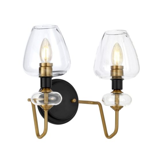 Elstead Lighting Armand 2 Light Wall Light - Aged Brass