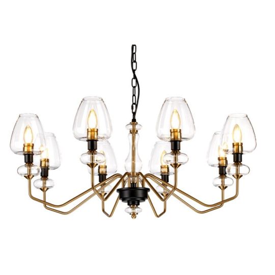 Elstead Lighting Armand 8 Light Chandelier - Aged Brass