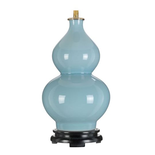 Designer's Lightbox Harbin Gourd 1 Light Table Lamp - Base Only - Duck Egg Blue