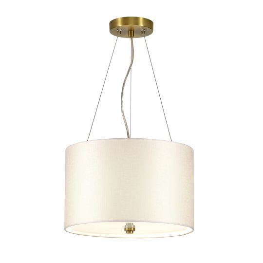 Designer's Lightbox Pearce 14" Pendant with Aged Brass Ceiling Pan DL-PEARCE14-3LT-IV-AB