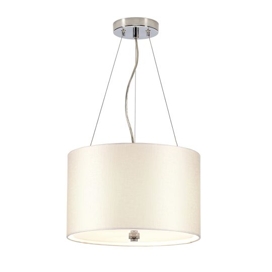 Designer's Lightbox Pearce 14" Pendant with Polished Chrome Ceiling Pan DL-PEARCE14-3LT-IV-PC